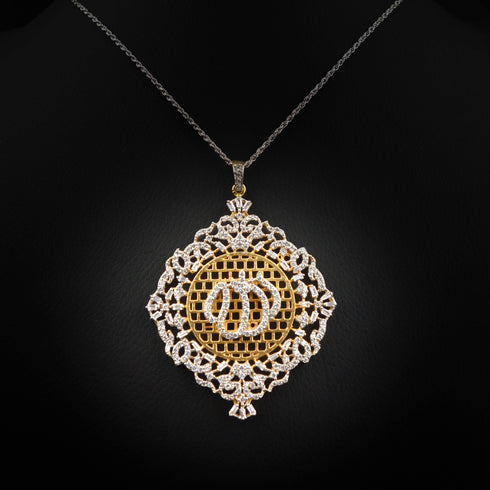 Silver Allah locket-Ds 170