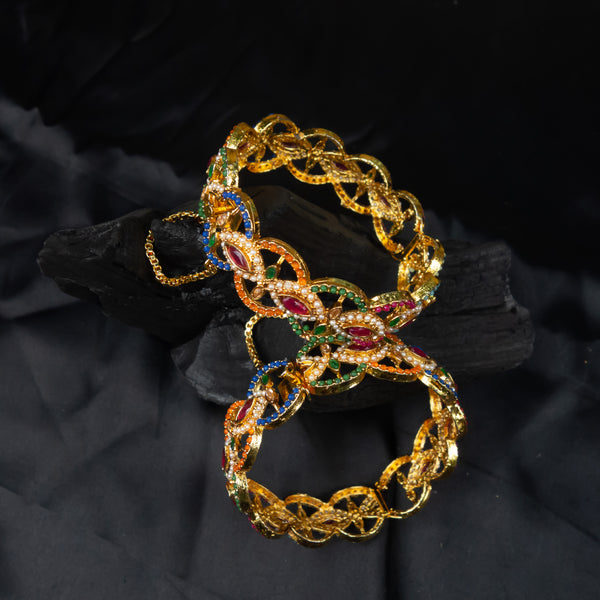 American Diamond Multicolor Fancy Bangles - D90