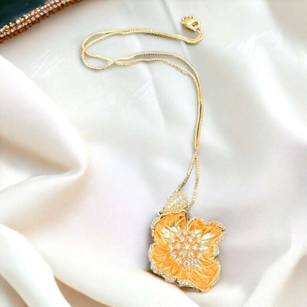 Hollow Out Flower Necklace - D115 - 1