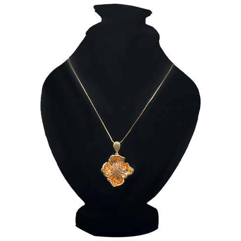 Hollow Out Flower Necklace - D115 - 2