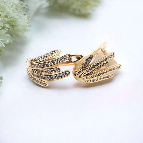 Radiant Crystal Cufflinks Earrings - D153A - 1