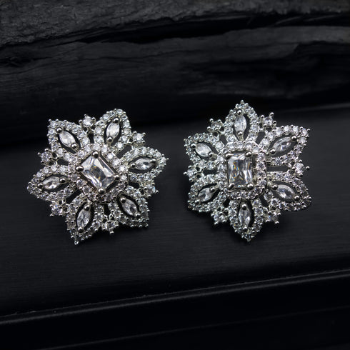 Cubic Zirconia Diamond Earrings - D160-1