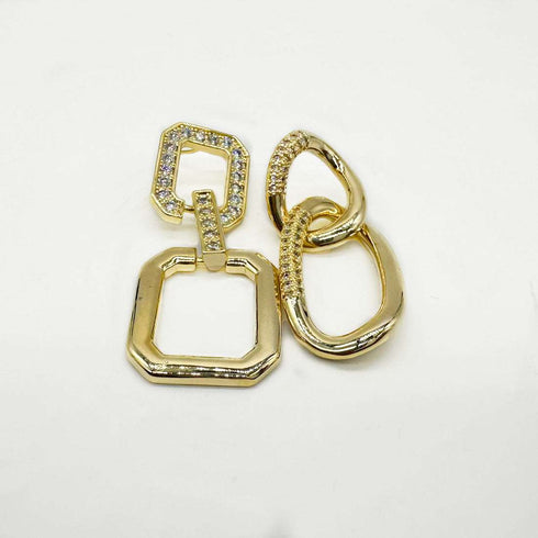 Interlocking Carabiner Hoops Earring - D30 - 2