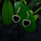 Rhinestone Heart Decor Drop Earrings - D32