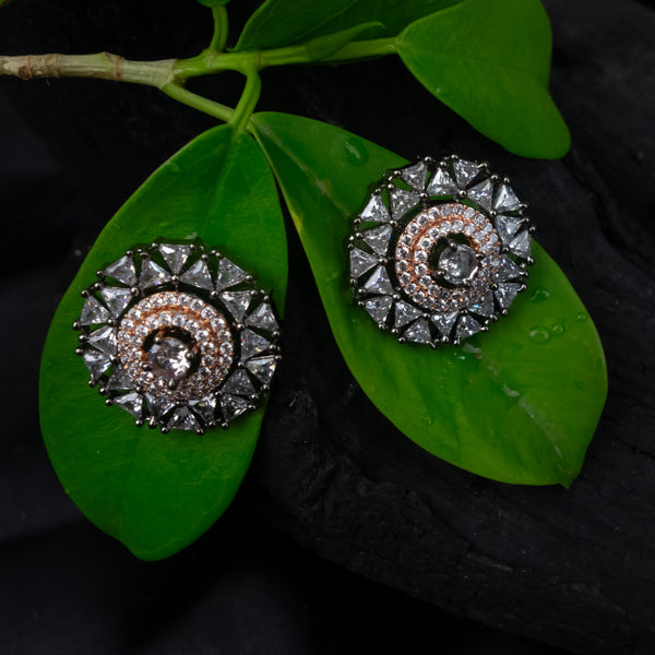 White Floral Studs Earring - D56
