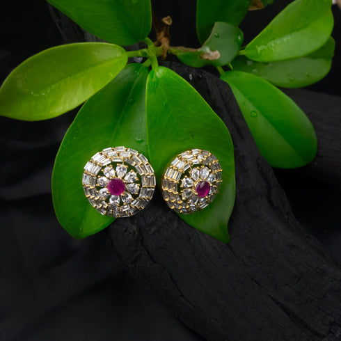 Pink Champagne Sparkle Earrings - D68-1