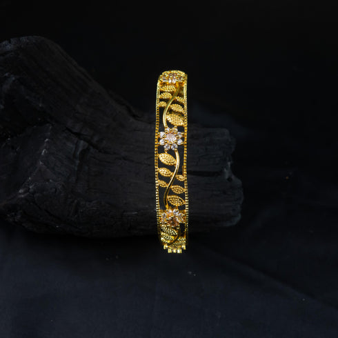 American Diamond Golden Bangles - D94-2