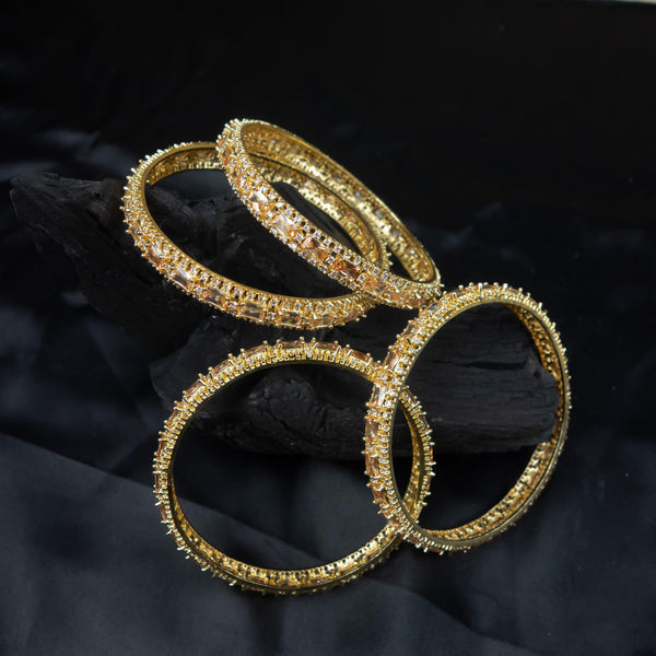 American Diamond Gold Silver Bangles - D96