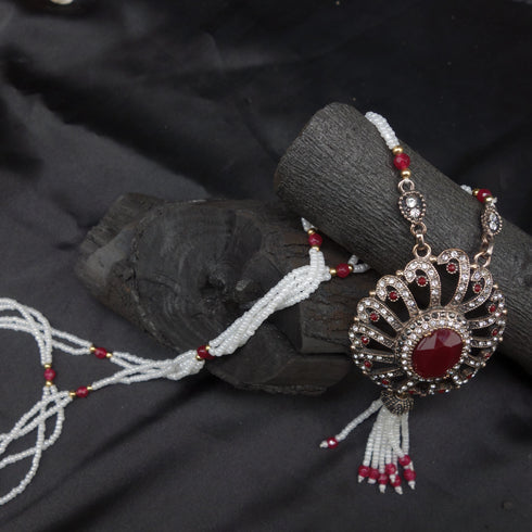 Vintage Turkish Tassle Red D278-2