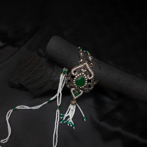Turkish Green Mala Set Pearl Stone D276-1