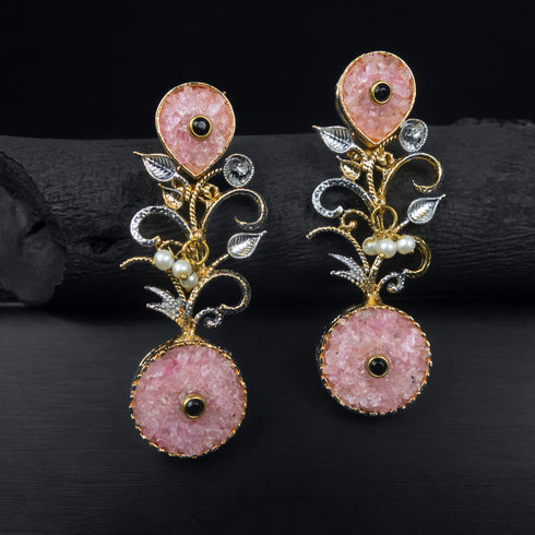 Crush stone Earings pink D231A-2