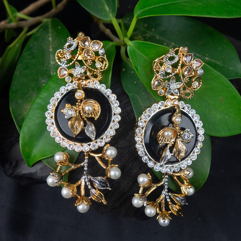 Fancy kundan jhumka D224