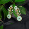 Crush Stone Earings Green D231(B)