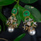 Crush Stone Earings with Pearl D248