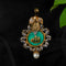 Feroza stone Kundan Allah name locket D300