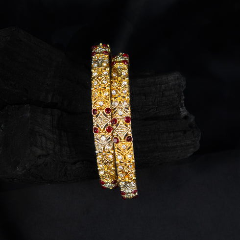 Jadau Chandan Bangles set - D314-1