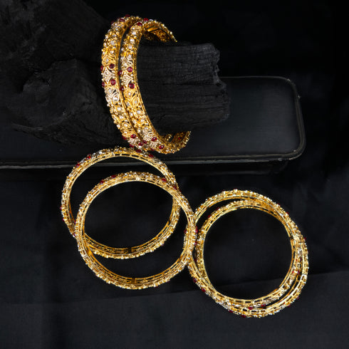 Jadau Chandan Bangles set - D314-2