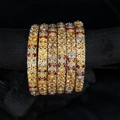 Jadau Chandan Bangles set - D314