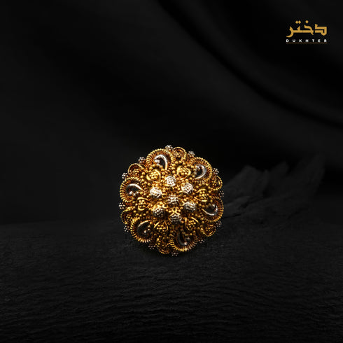 Signature Gold Silver ring-DS 138