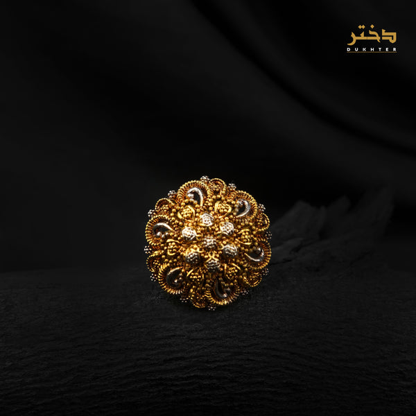 Signature Gold Silver ring-DS 138