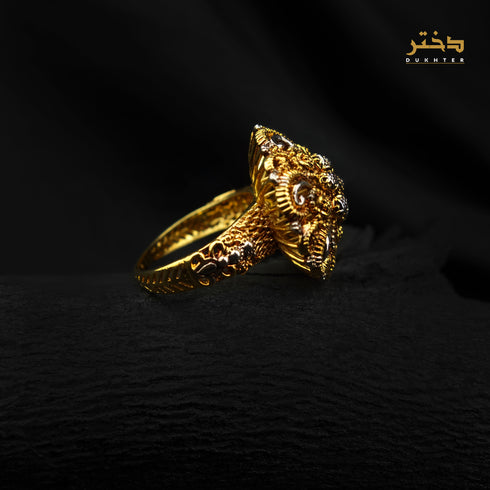 Signature Gold Silver ring-DS 138