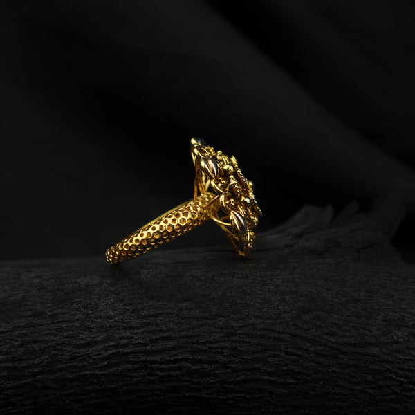 Shimmering Gold Silver ring-DS 124