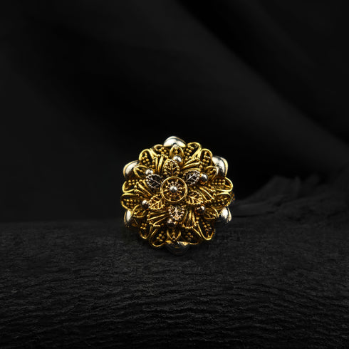 Shimmering Gold Silver ring-DS 124