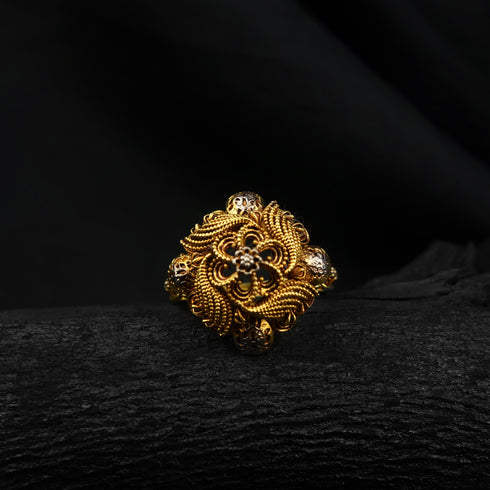 Golden Whisper silver ring-DS 121