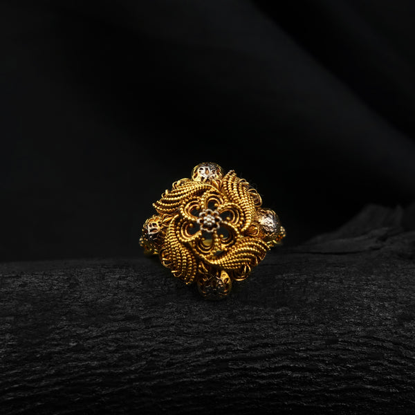 Golden Whisper silver ring-DS 121