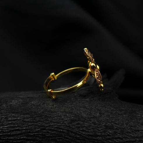 Flower Shape Silver Ring-DS 119