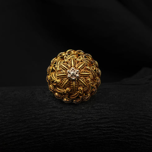 Golden Cascade Silver ring-DS 123