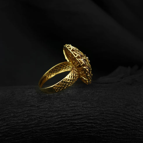 Golden Cascade Silver ring-DS 123