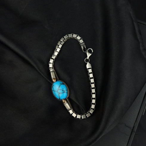 Turqouise (Feroza) Silver Bracelet-DS 174