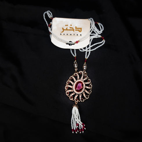 Vintage Turkish Tassle Red D278