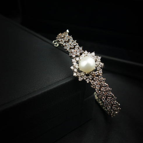 Pearl Blossom Silver Bracelet-DS 02