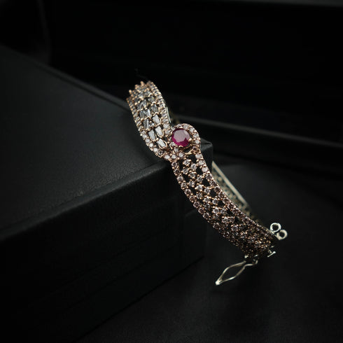 Radiant Ruby-Set Silver Bracelets-DS 04