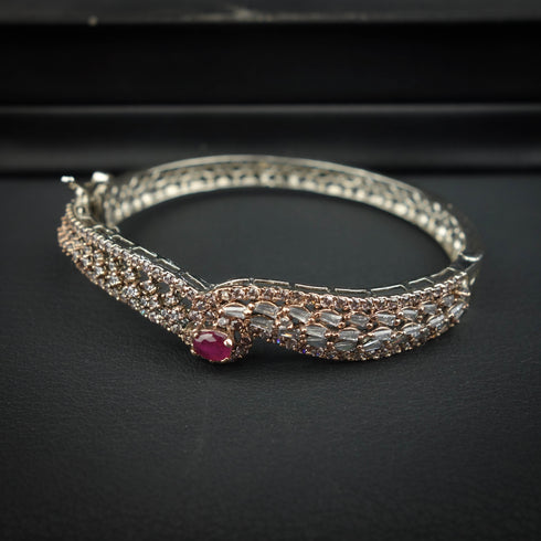 Radiant Ruby-Set Silver Bracelets-DS 04