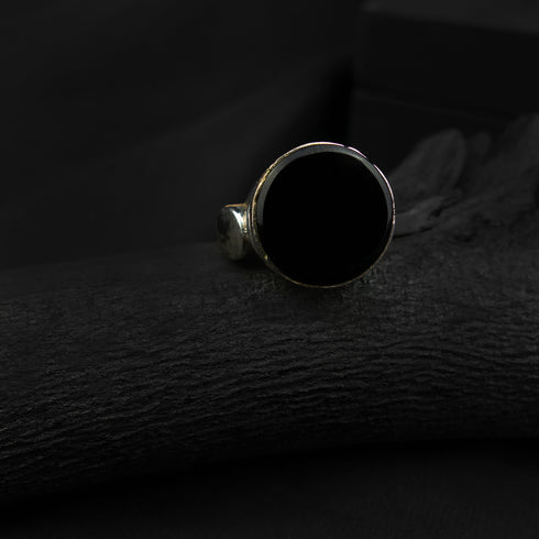 Turkish Silver Ring Black Stone-DS 100