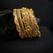Gleaming Gold-Silver Bangles DS 102
