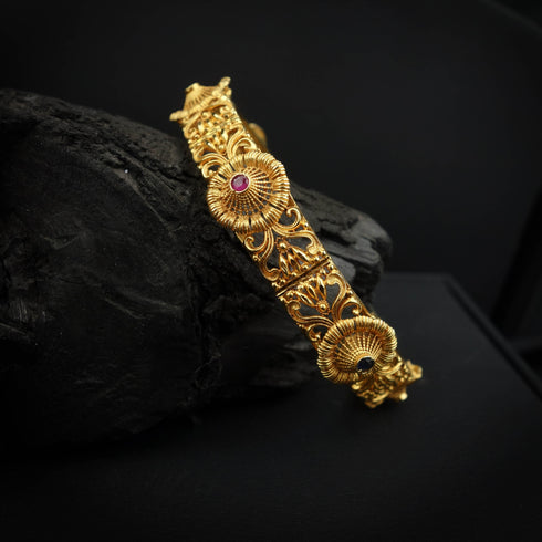 Gleaming Gold-Silver Bangles DS 102