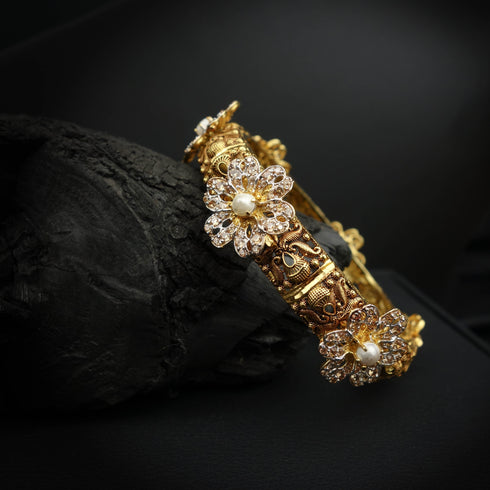 Floral Elegance Silver Bangles DS 103.