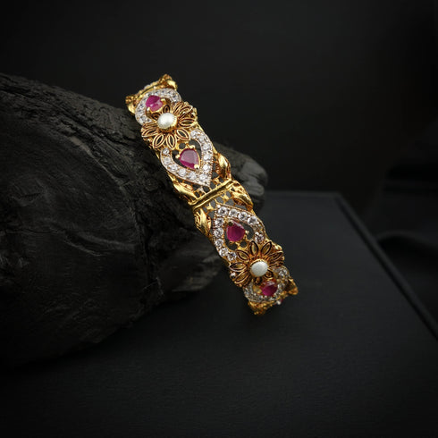 Victorian Ruby Gold Silver Bangles DS 104