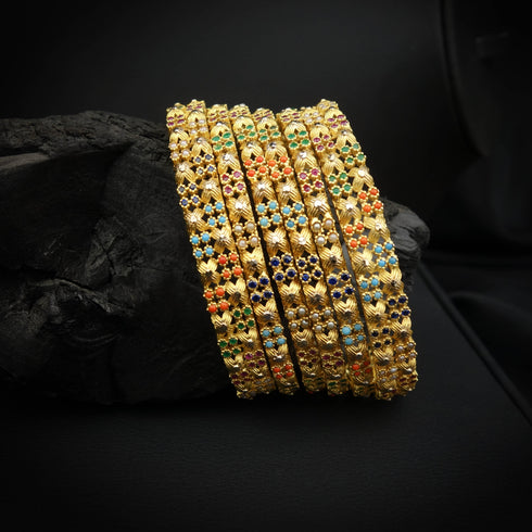 Naurattan Silver bangles