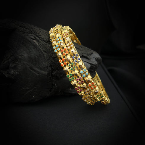 Naurattan Silver bangles