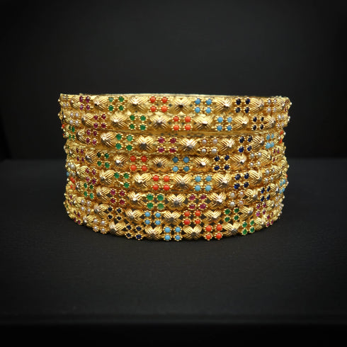 Naurattan Silver bangles