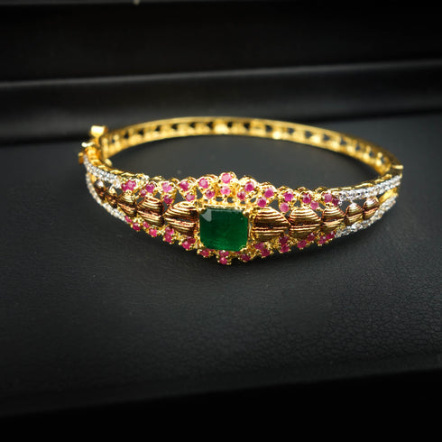 Emerald Radiance Silver Bracelet-DS 17