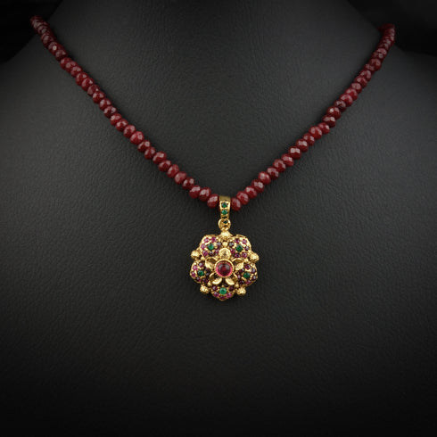 Traditional Silver Bridal Pearl Necklace-DS 22