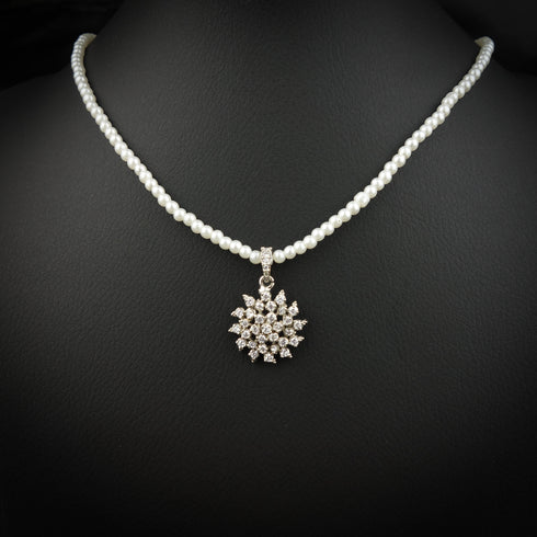 Celestial Silver Pearl Bridal Set-DS 27