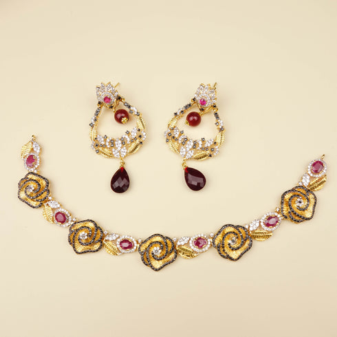 Glittering Silver Bridal Set-DS 46