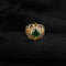 Cubic green zircon premiuim silver ring-DS 58